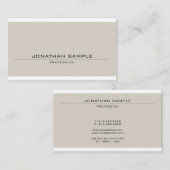 Elegantes Minimalistisches Design Klare Moderne Sc Visitenkarte (Vorne/Hinten)