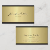 Elegantes Minimalistisches Design Modernes Gold Be Visitenkarte (Vorne/Hinten)