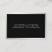 Elegantes, Minimalistisches Design Modernes Templa Visitenkarte (Rückseite)