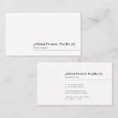 Elegantes Minimalistisches Design Trendy Schlicht Visitenkarte (Vorne/Hinten)