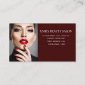 Elegantes Minimalistisches dunkles Berufliches Fot Visitenkarte (Rückseite)