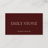 Elegantes Minimalistisches dunkles Berufliches Fot Visitenkarte (Vorderseite)