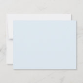 Elegantes Minimalistisches Dusty Blue Save the Dat Date (Rückseite)