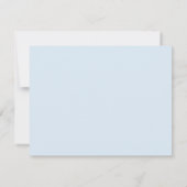 Elegantes Minimalistisches Dusty Blue Save the Dat Date (Rückseite)