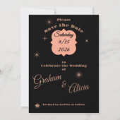 Elegantes Minimalistisches Dusty Rose Foto Save th Save The Date (Rückseite)