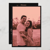 Elegantes Minimalistisches Dusty Rose Foto Save th Save The Date (Vorne/Hinten)