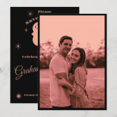 Elegantes Minimalistisches Dusty Rose Foto Save th The Date (Vorne/Hinten)