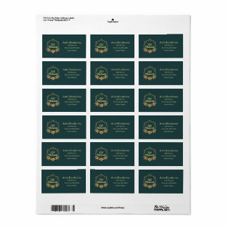 Elegantes Minimalistisches Eid Mubarak Geschenk Adressaufkleber