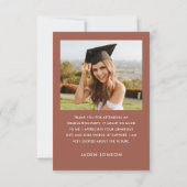 Elegantes Minimalistisches Einfaches Abschluss 2 F Dankeskarte (Rückseite)