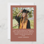 Elegantes Minimalistisches Einfaches Abschluss 2 F Dankeskarte (Rückseite)