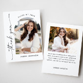 Elegantes Minimalistisches Einfaches Abschluss 2 F Dankeskarte