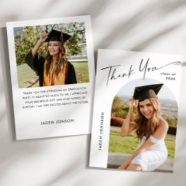 Elegantes Minimalistisches Einfaches Abschluss 2 F Dankeskarte