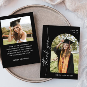 Elegantes Minimalistisches Einfaches Abschluss 2 F Dankeskarte