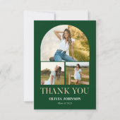 Elegantes Minimalistisches Einfaches Abschluss 4 F Dankeskarte (Vorderseite)