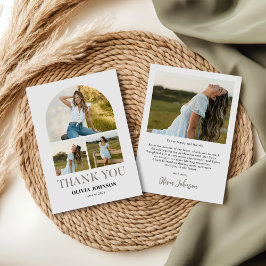 Elegantes Minimalistisches Einfaches Abschluss 4 F Dankeskarte