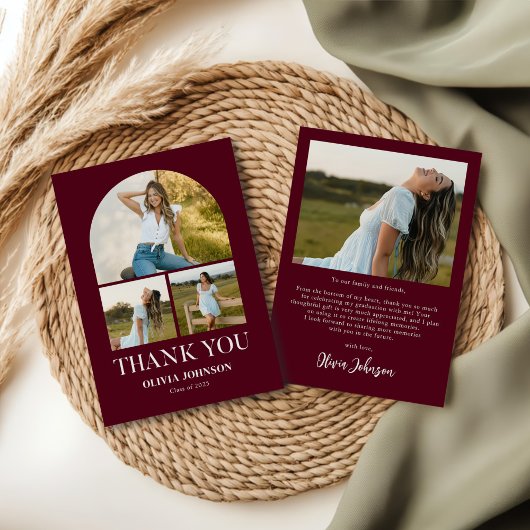 Elegantes Minimalistisches Einfaches Abschluss 4 F Dankeskarte