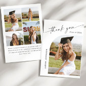 Elegantes Minimalistisches Einfaches Abschluss 5 F Dankeskarte