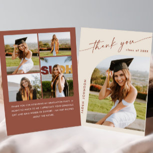 Elegantes Minimalistisches Einfaches Abschluss 5 F Dankeskarte