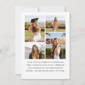 Elegantes Minimalistisches Einfaches Abschluss 5 F Dankeskarte (Rückseite)