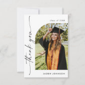 Elegantes Minimalistisches Einfaches Abschluss Ein Dankeskarte (Vorderseite)