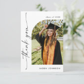 Elegantes Minimalistisches Einfaches Abschluss Ein Dankeskarte (Stehend Vorderseite)