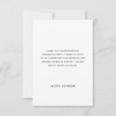 Elegantes Minimalistisches Einfaches Abschluss Ein Dankeskarte (Rückseite)