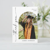 Elegantes Minimalistisches Einfaches Abschluss Ein Dankeskarte (Stehend Vorderseite)