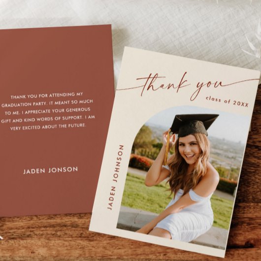 Elegantes Minimalistisches Einfaches Abschluss Ein Dankeskarte