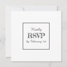 Elegantes Minimalistisches einfaches Foto Hochzeit Einladung