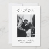 Elegantes Minimalistisches einfaches Foto Moderne Save The Date (Vorderseite)