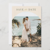 Elegantes Minimalistisches einfaches Foto Modernes Save The Date (Vorderseite)