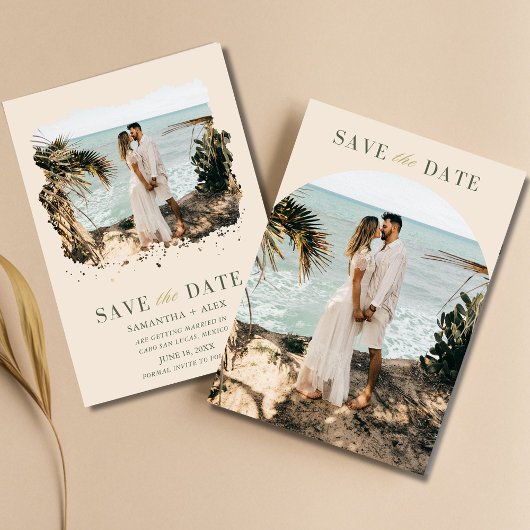 Elegantes Minimalistisches einfaches Foto Modernes Save The Date