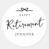 Elegantes Minimalistisches einfaches Gastgeschenk Runder Aufkleber (Vorderseite)