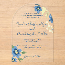 Elegantes Minimalistisches Einladungspaket für Hoc Acryleinladungen