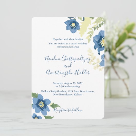 Elegantes Minimalistisches Einladungspaket für Hoc Einladung (Stehend Vorderseite)