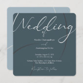 Elegantes Minimalistisches Einladungspaket für Hoc Save The Date (Vorne/Hinten)