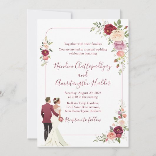 Elegantes Minimalistisches Einladungspaket für Hoc Save The Date (Vorderseite)