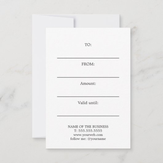 Elegantes Minimalistisches Elfenbeinherz Schwarz-w (Rückseite)