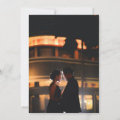 Elegantes Minimalistisches Elfenbeinhochzeitungs-F Einladung (Rückseite)