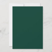 Elegantes Minimalistisches Emerald Green Foto Save The Date (Rückseite)