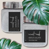 Elegantes, minimalistisches Etikett für Kerzen Rechteckiger Aufkleber