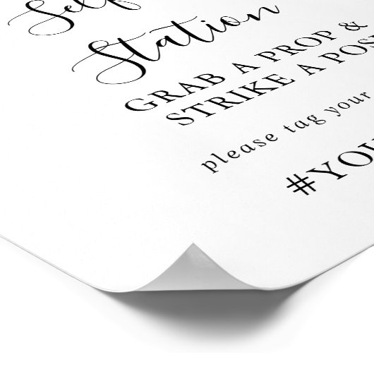 Elegantes Minimalistisches Eukalyptus Selfie Poster (Ecke)