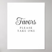Elegantes Minimalistisches "Favoriten - Bitte nimm Poster (Vorne)