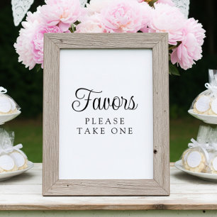 Elegantes Minimalistisches "Favoriten - Bitte nimm Poster