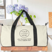 Elegantes Minimalistisches Firmenlogo | Beige Duffle Bag