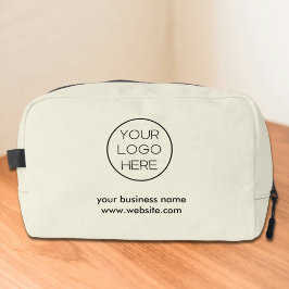 Elegantes Minimalistisches Firmenlogo | Beige Waschbeutel