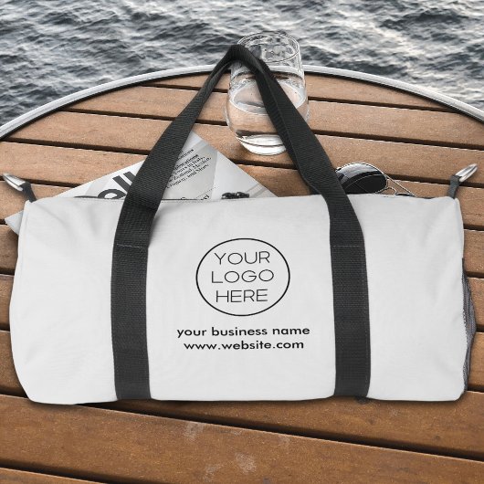 Elegantes Minimalistisches Firmenlogo | Grau Duffle Bag