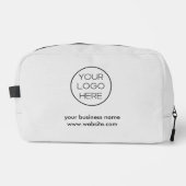 Elegantes Minimalistisches Firmenlogo | Grau Waschbeutel (Vorderseite)