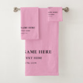Elegantes Minimalistisches Firmenlogo und Text Badhandtuch Set (Insitu)