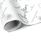 Elegantes Minimalistisches Firmenlogo Weihnachten Geschenkpapier (Rolleneckpunkt)